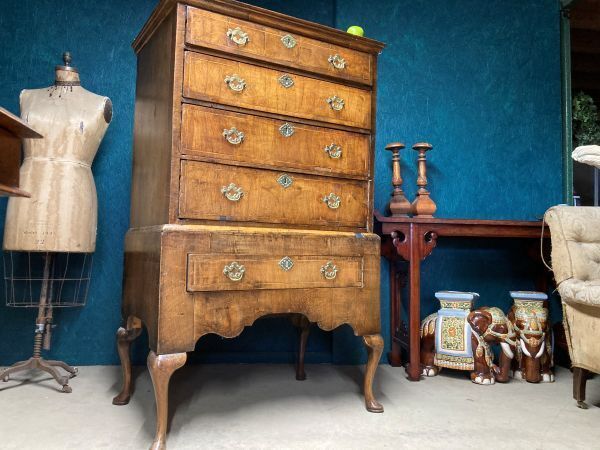 photo for sale A Fine Country House Geogian Walnut Chest On Stand