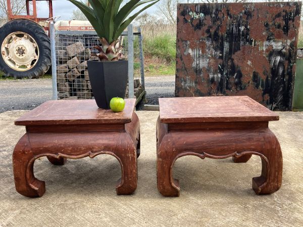 A Fine Pair Of Large Antique Chinese Display Stands