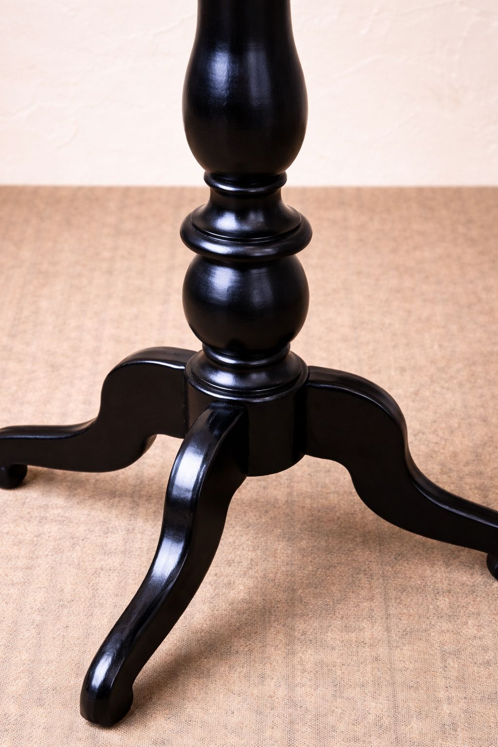 Victorian Style Ebonised & Hand Painted Occasional Table, Originally A Tilt Top, photo 425.0
