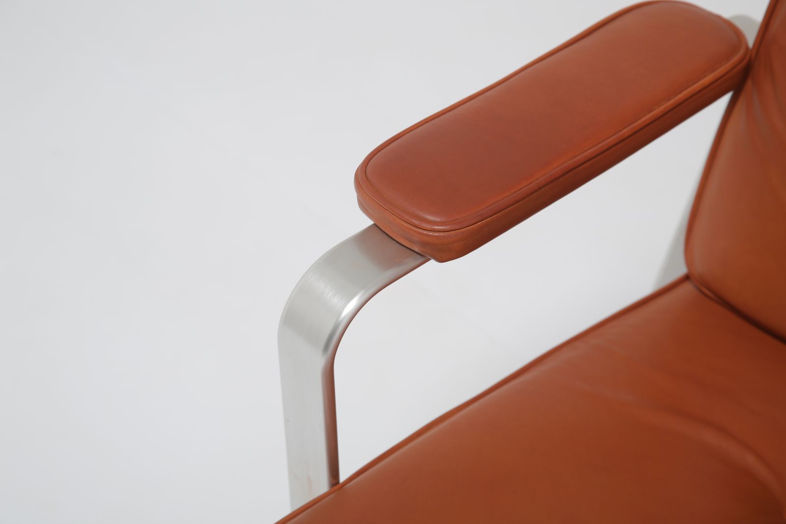 Karl Erik Ekselius Executive Swivel Office Chair: Model ‘Mondo’ In Cognac Tan Leather For Joc, Sweden, 1960s photo buy