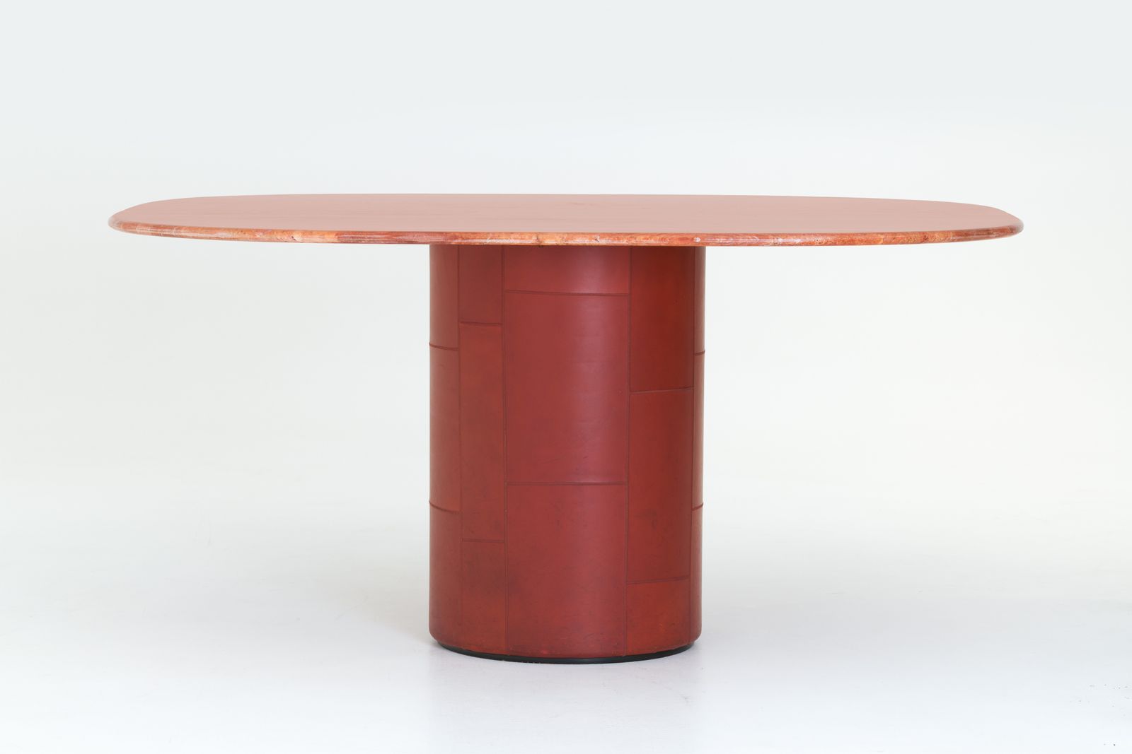 Dining Table ‘Tobia’ In Red Traverine   Afra And Tobia Scarpa photo vintage