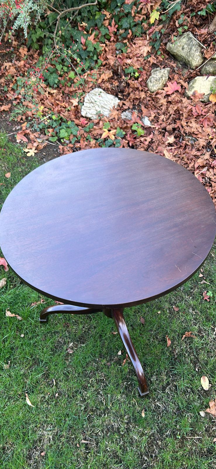 A Tripod, Wine Or Occasional Georgian Style Oak Circular Table photo for sale