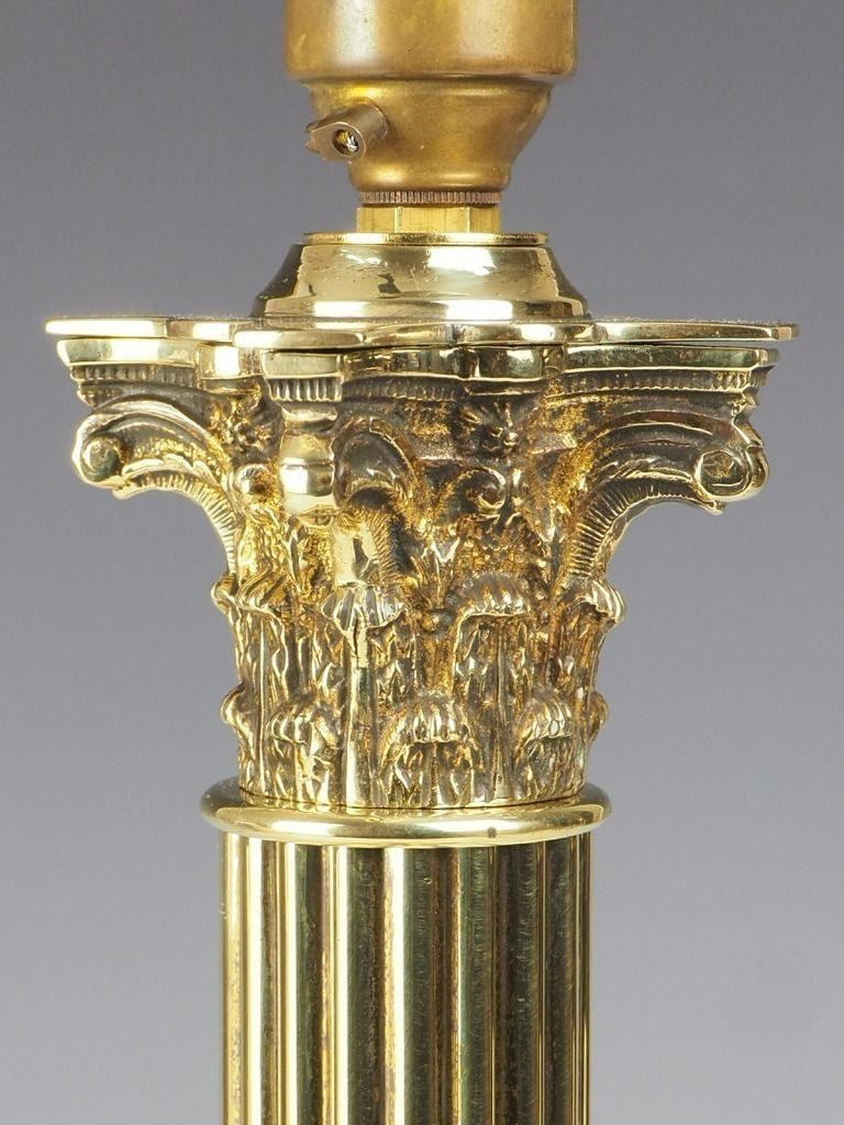 19th Century Brass Corinthian Table Lamp photo 295.0