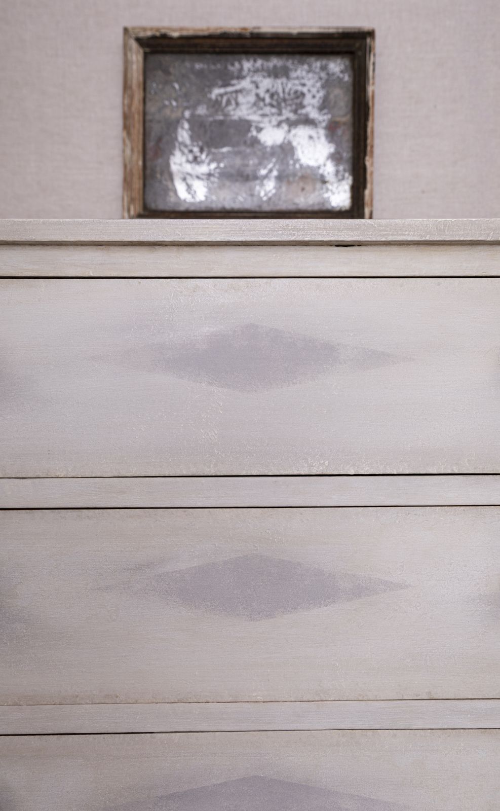 Edwardian Chest Of Drawers   Later Hand Painted In Aged Old White photo for sale