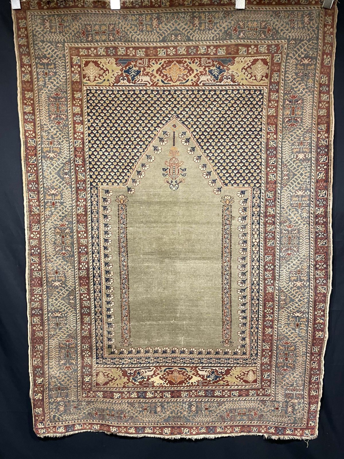 Antique Anatolian Ghiordes Prayer Rug photo furniture