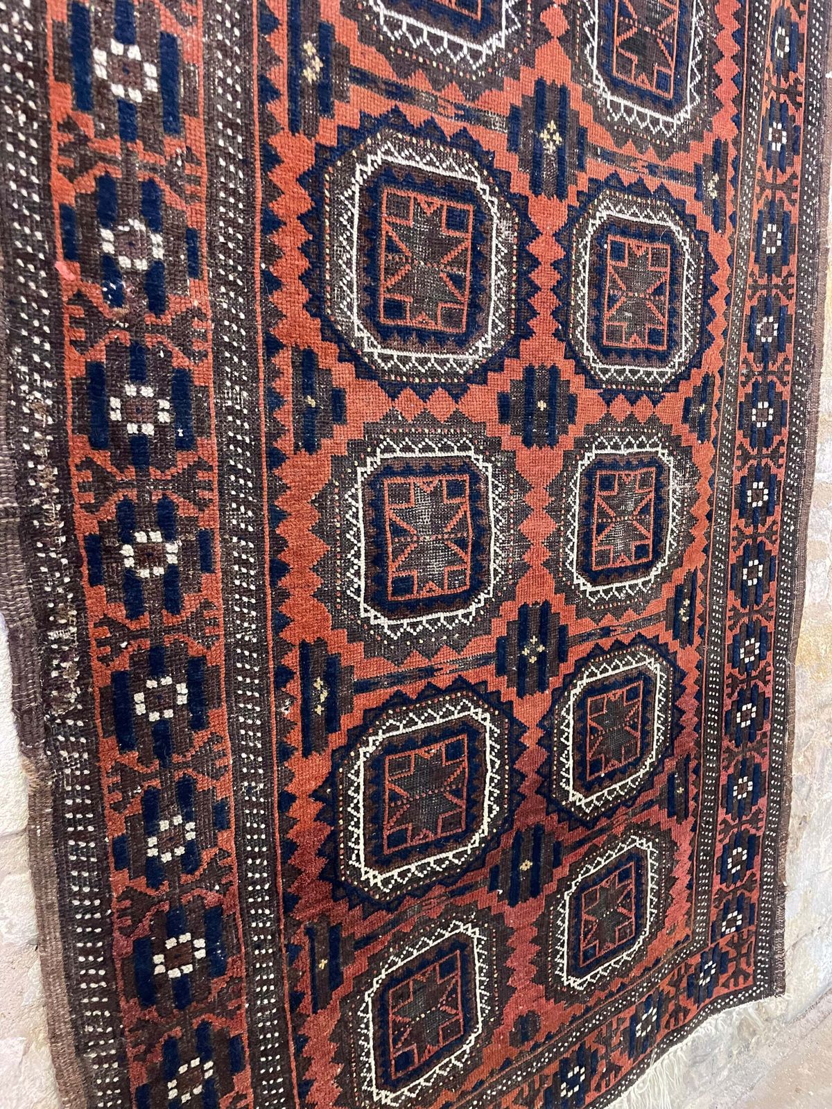 Antique Baluch Rug, 1900s photo vintage