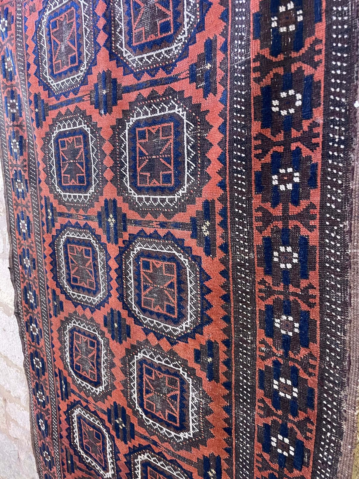 photo furniture Antique Baluch Rug, 1900s