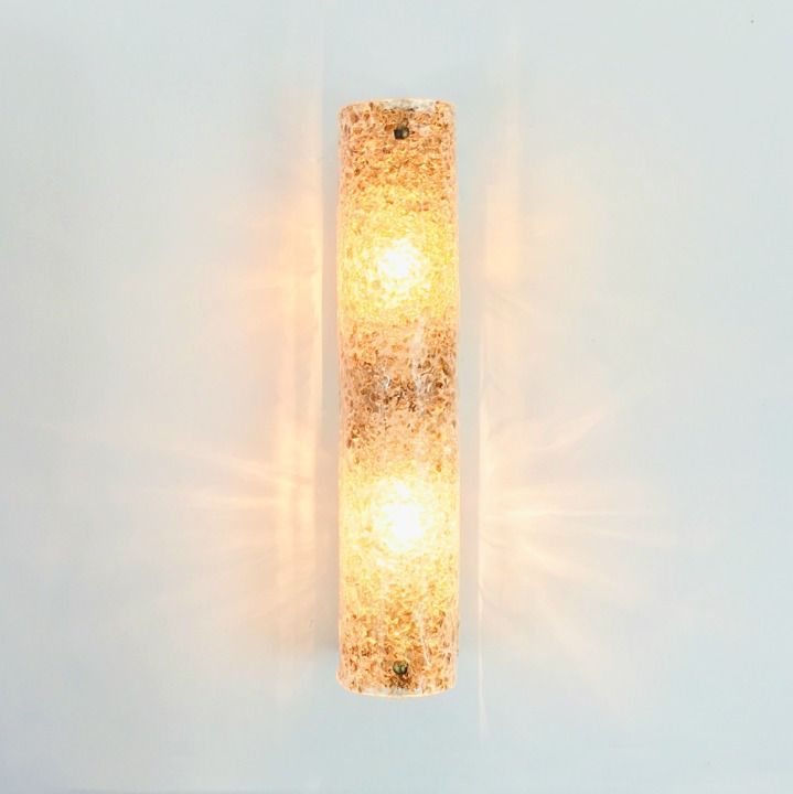 Pair Of Mid Century Modern Tubular Murano Glass Wall Lights From Hillebrand, Germany, 1970s photo buy