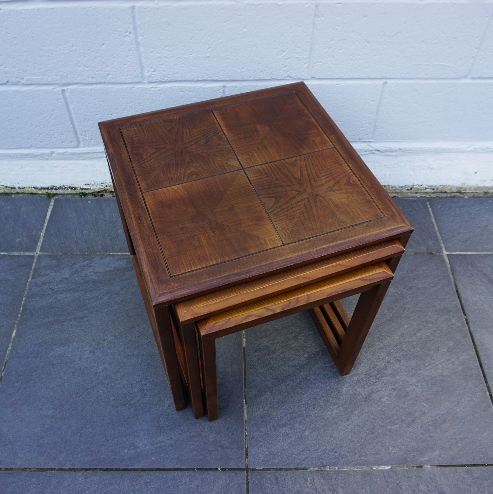 G Plan Nest Of 3 Side Tables Squares Design 1960s Mid Century Refurbished photo furniture