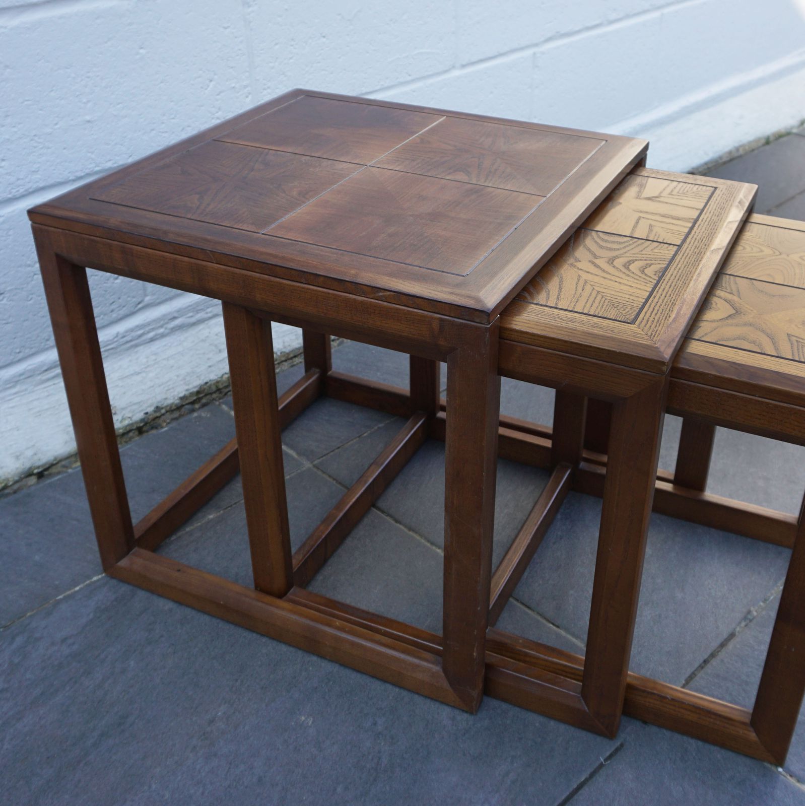 G Plan Nest Of 3 Side Tables Squares Design 1960s Mid Century Refurbished photo Furniture