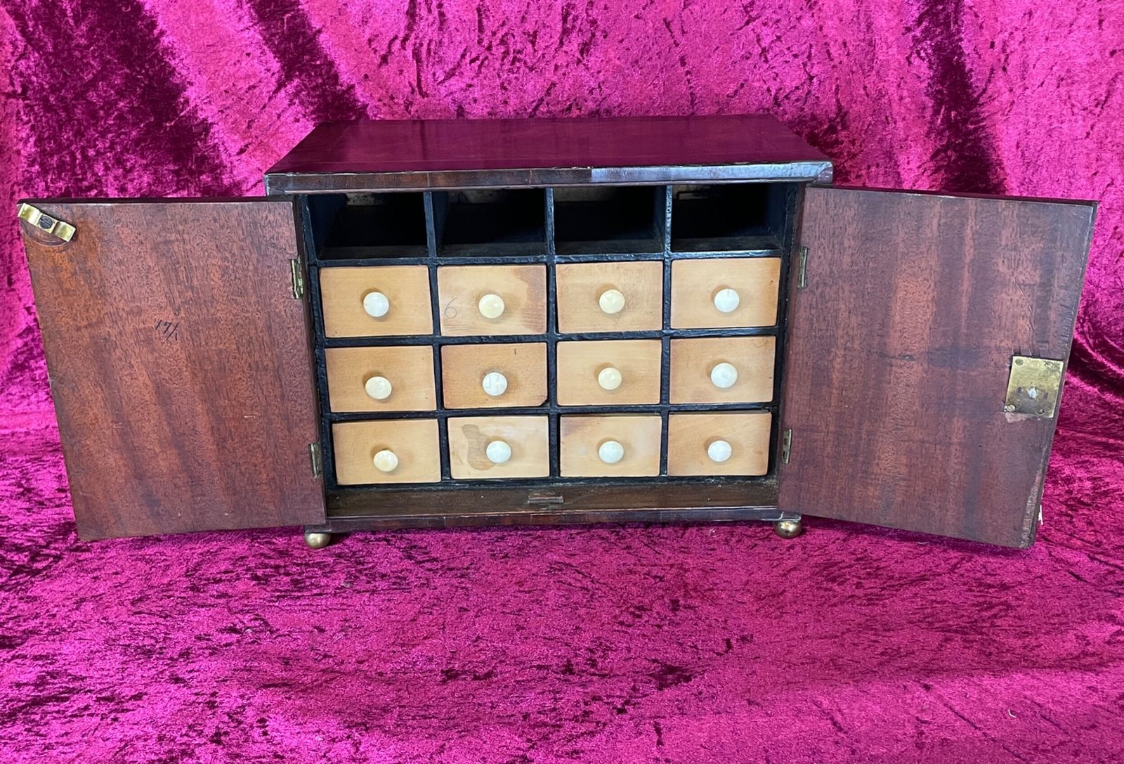 Georgian Small Inlaid Mahogany Spice Cabinet Circa 1810 photo vinterior