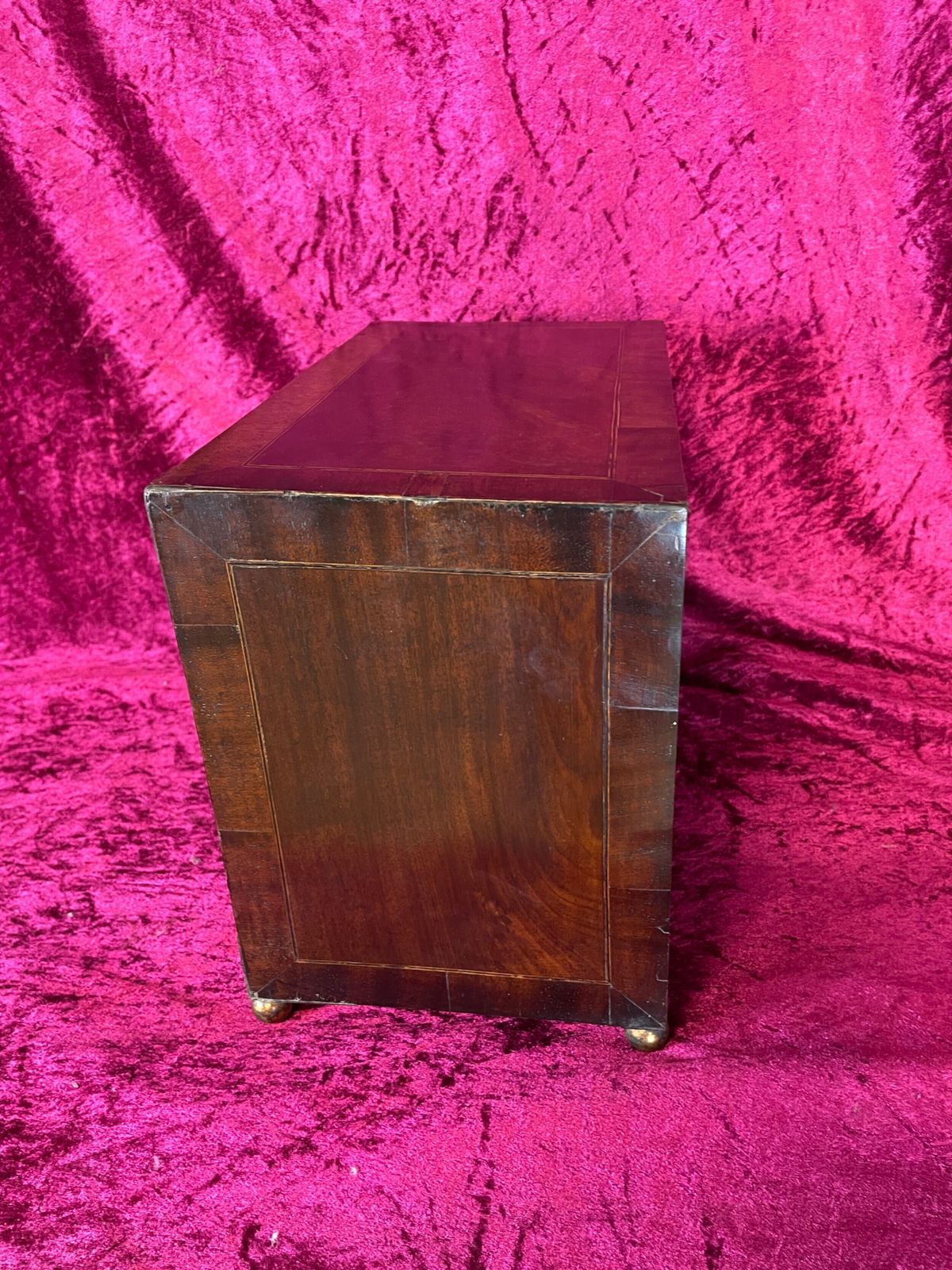 Georgian Small Inlaid Mahogany Spice Cabinet Circa 1810 photo vintage