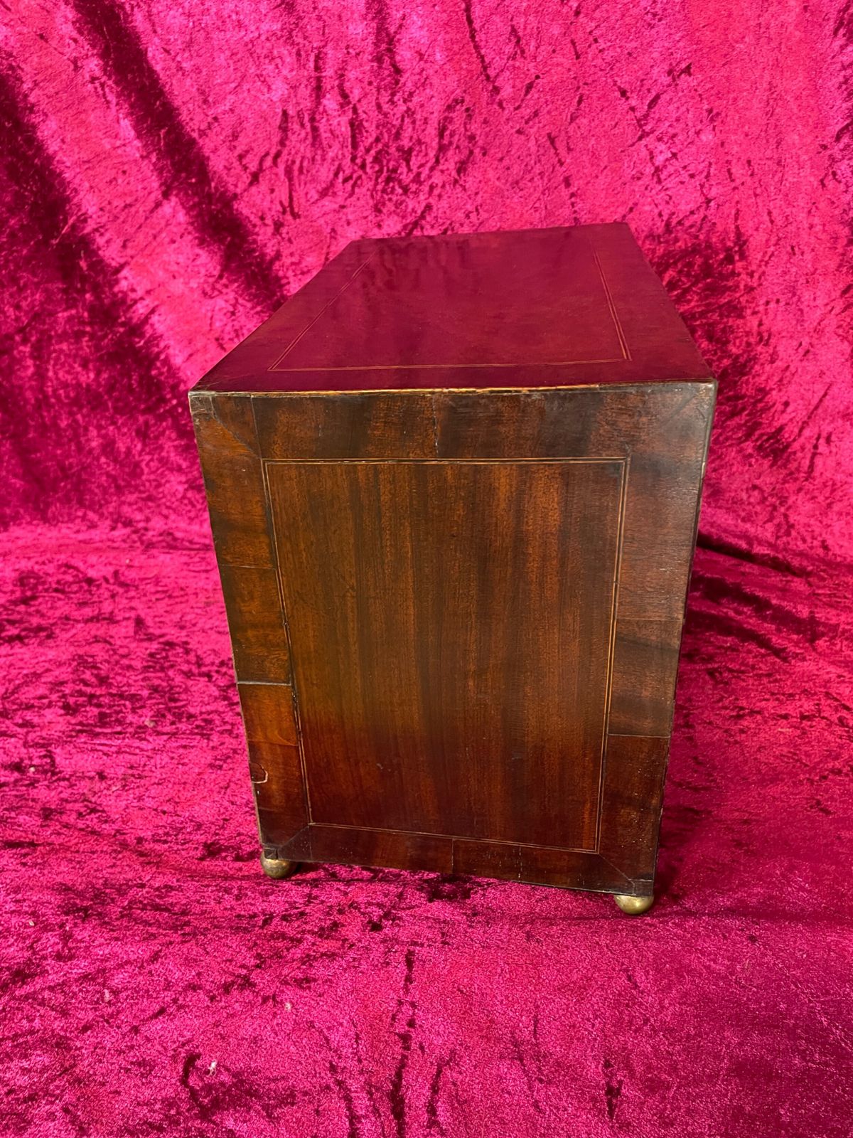 photo for sale Georgian Small Inlaid Mahogany Spice Cabinet Circa 1810