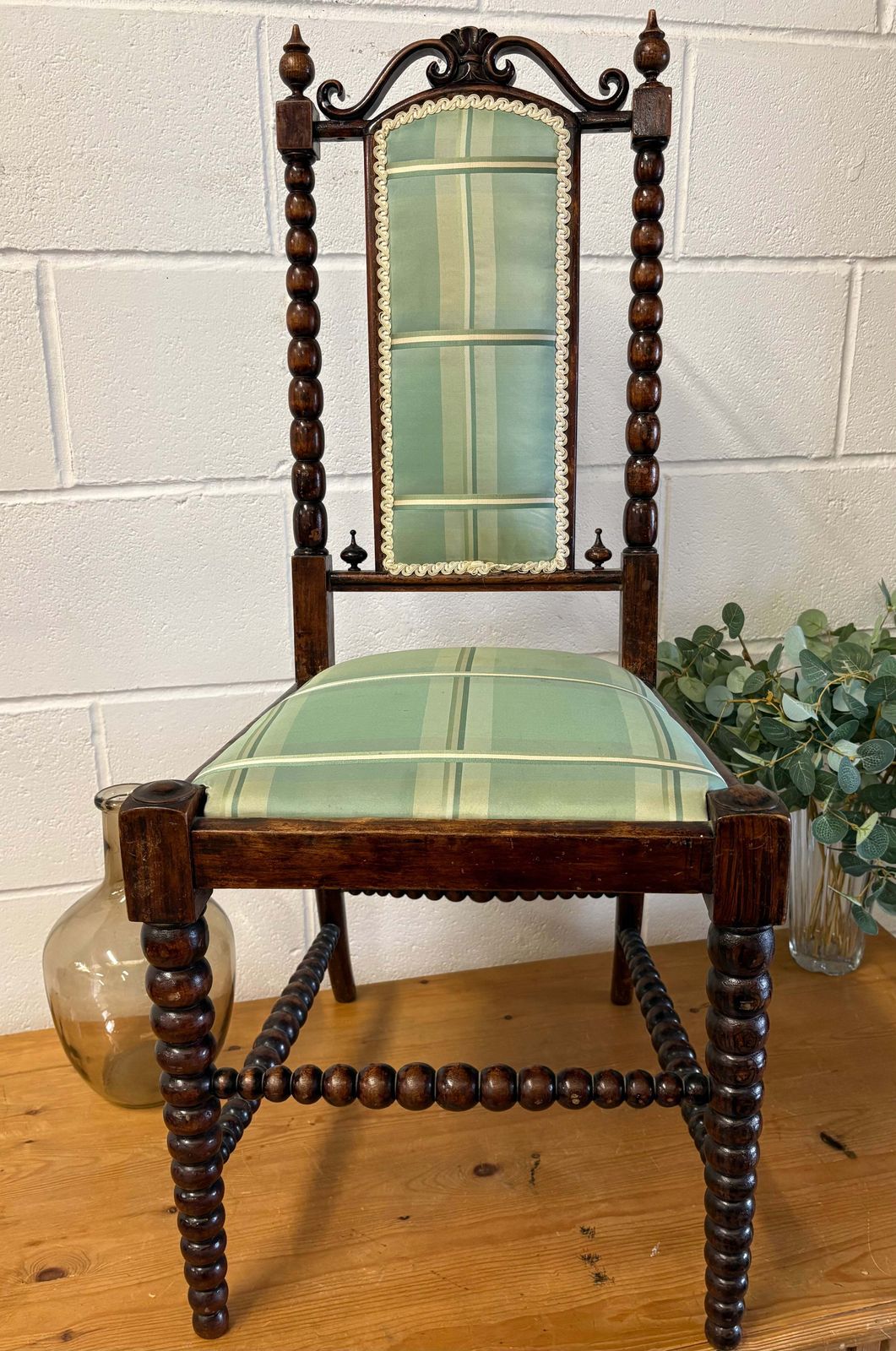 Stunning Victorian Faux Rosewood Bobbin Turned Chair Beautiful Solid Piece photo furniture