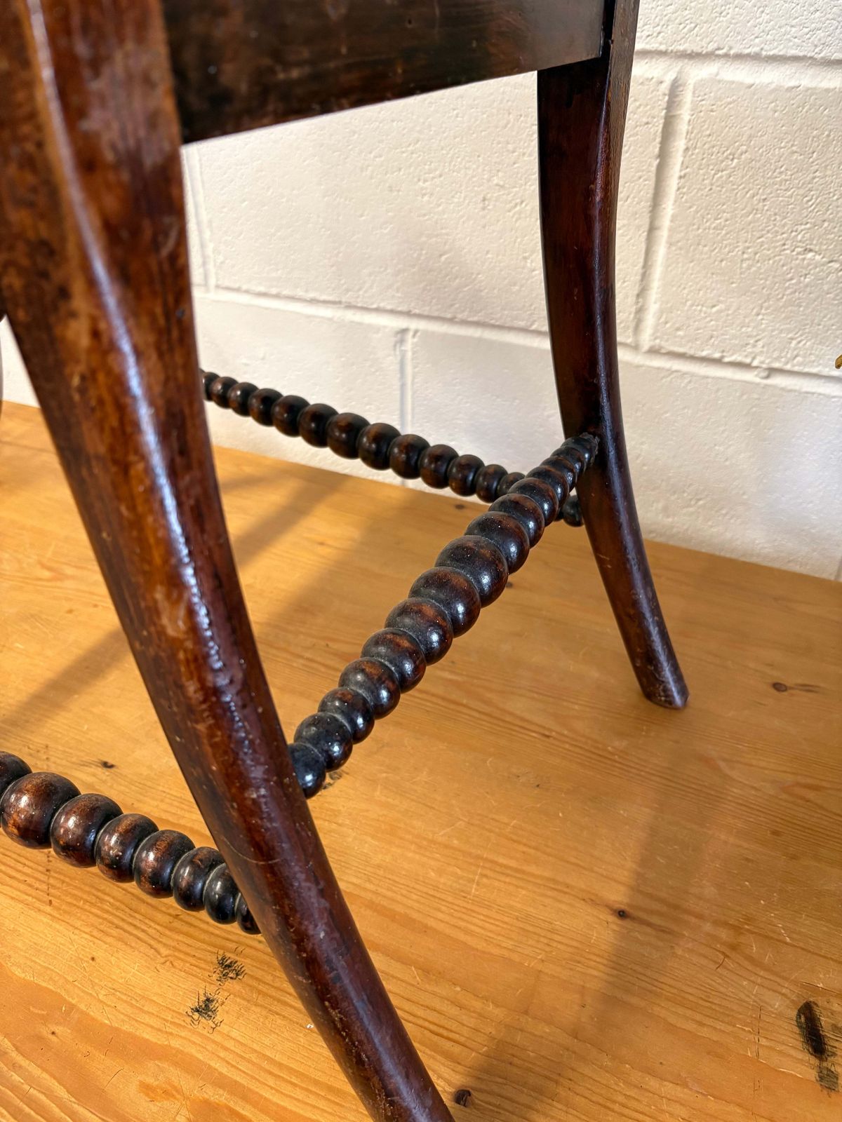 photo furniture Stunning Victorian Faux Rosewood Bobbin Turned Chair Beautiful Solid Piece