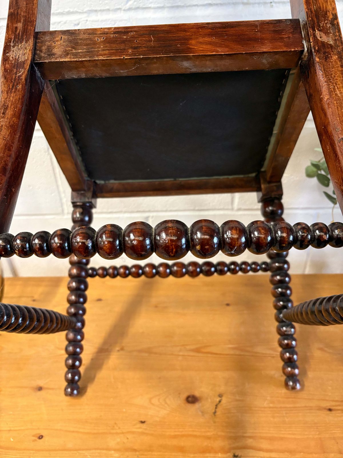 photo buy Stunning Victorian Faux Rosewood Bobbin Turned Chair Beautiful Solid Piece