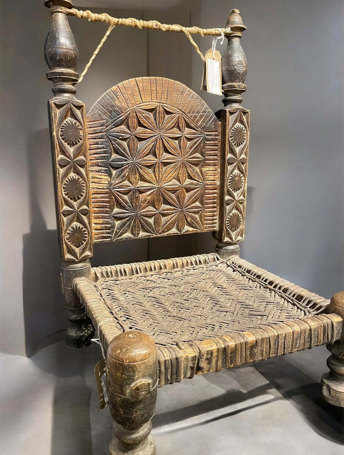 Antique Swat Valley Low Chair, 1800s