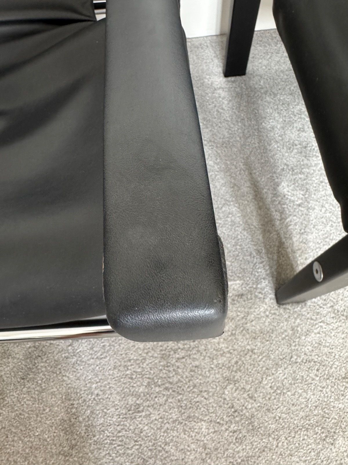 Arkana Safari Chairs By Maurice Burke. Black & Chrome. Pair Of Chairs. photo vinterior
