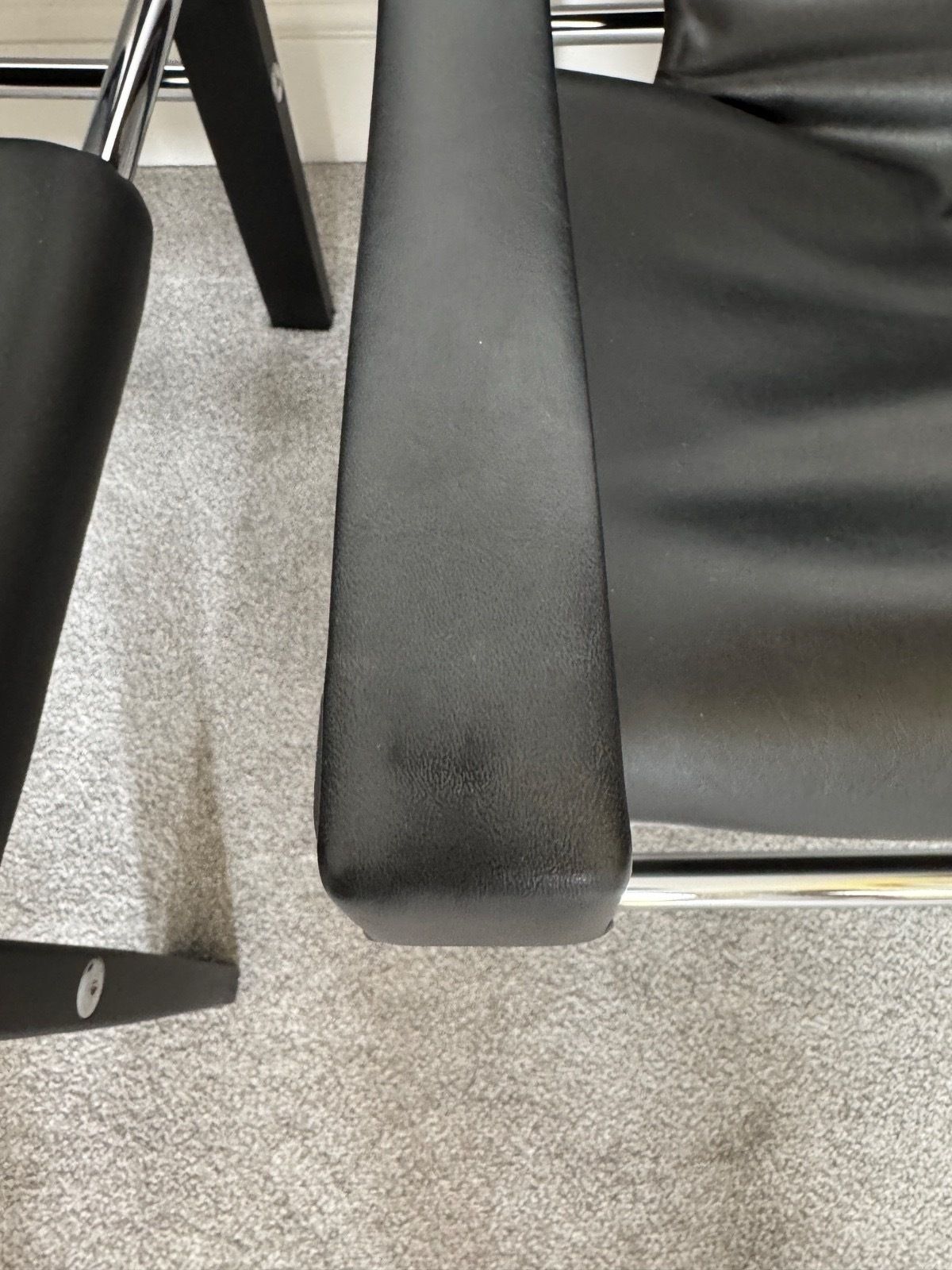 Arkana Safari Chairs By Maurice Burke. Black & Chrome. Pair Of Chairs. photo buy