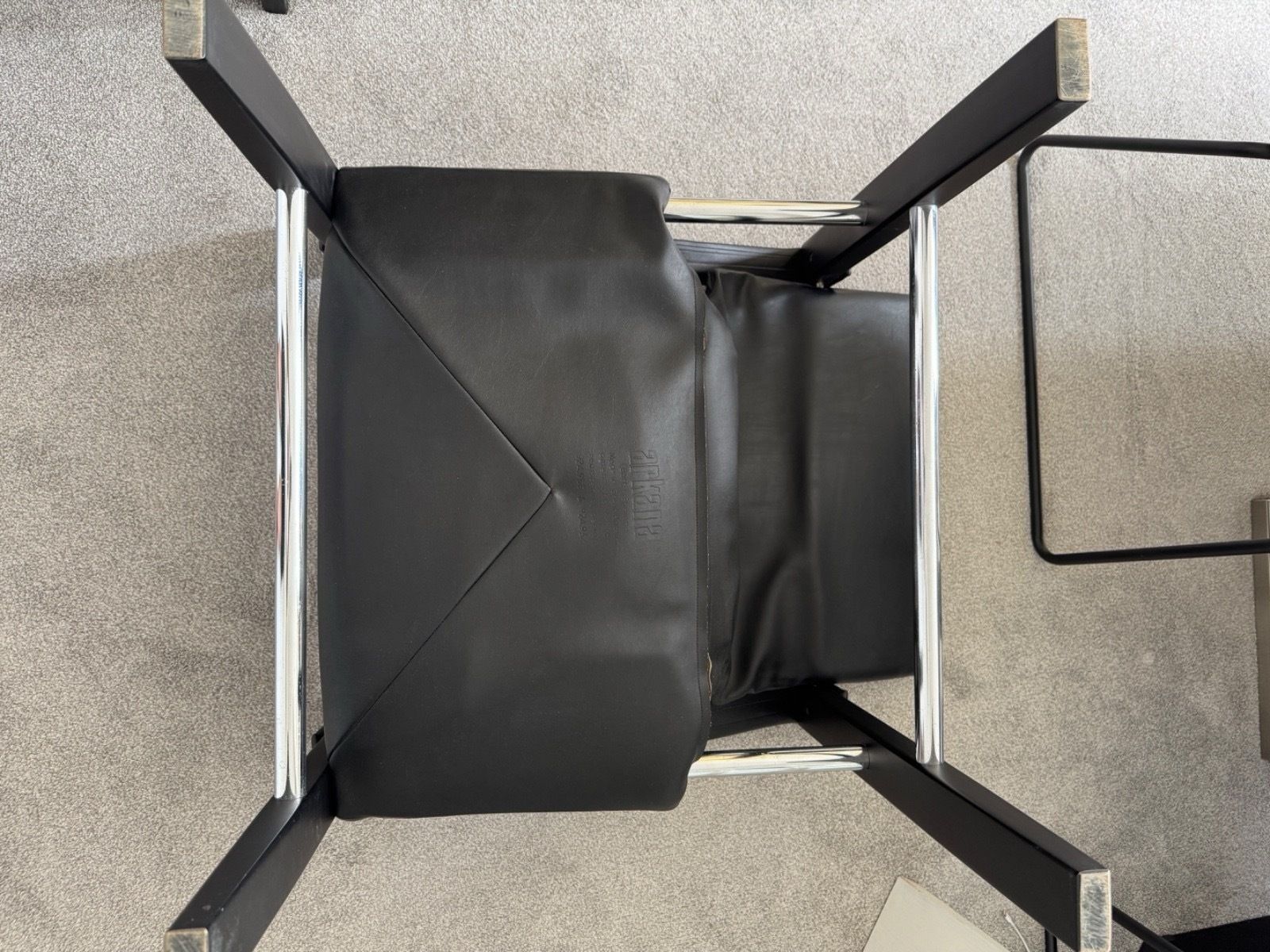 Furniture Arkana Safari Chairs By Maurice Burke. Black & Chrome. Pair Of Chairs. photo