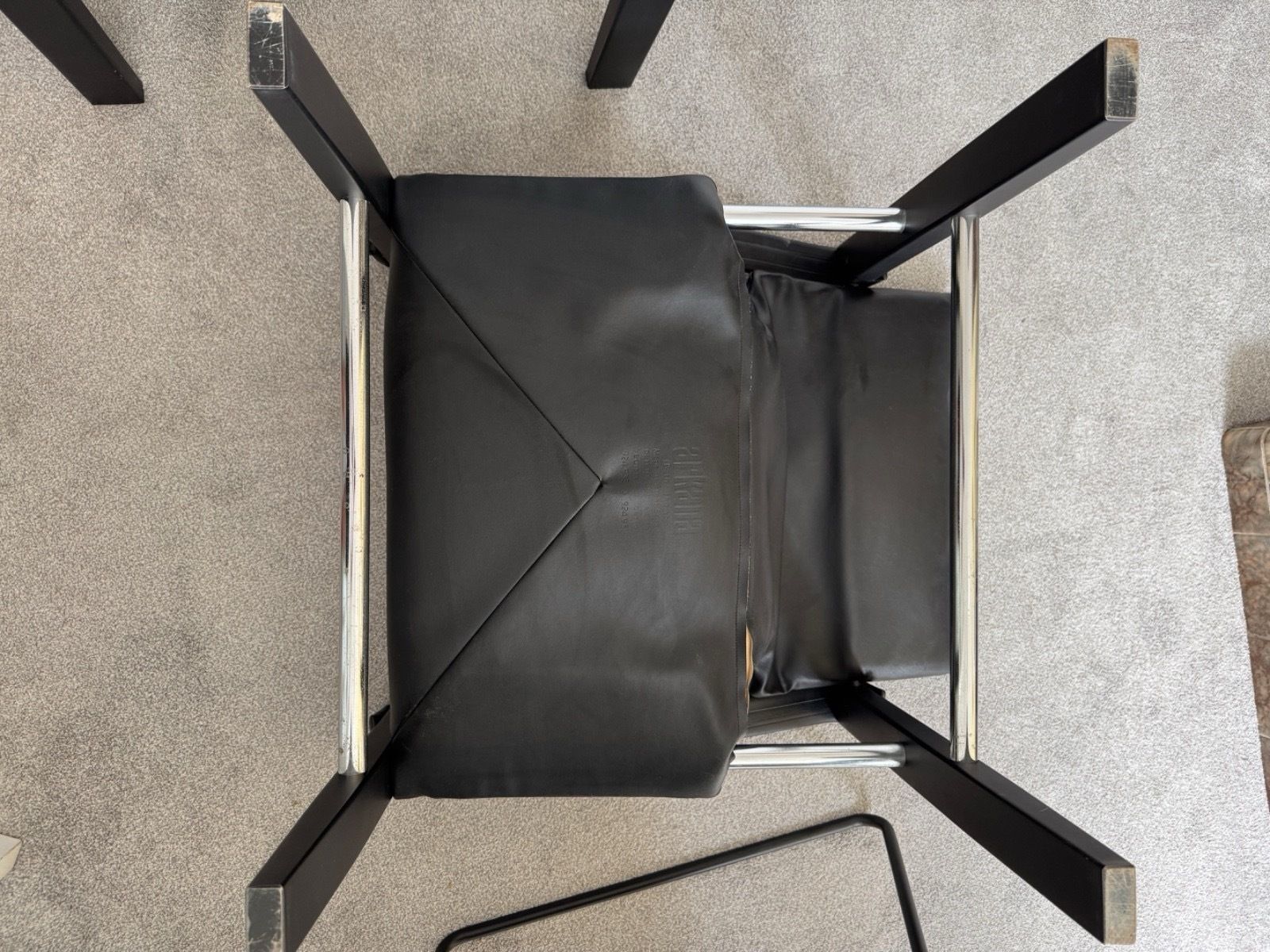 1100.0 Arkana Safari Chairs By Maurice Burke. Black & Chrome. Pair Of Chairs. photo