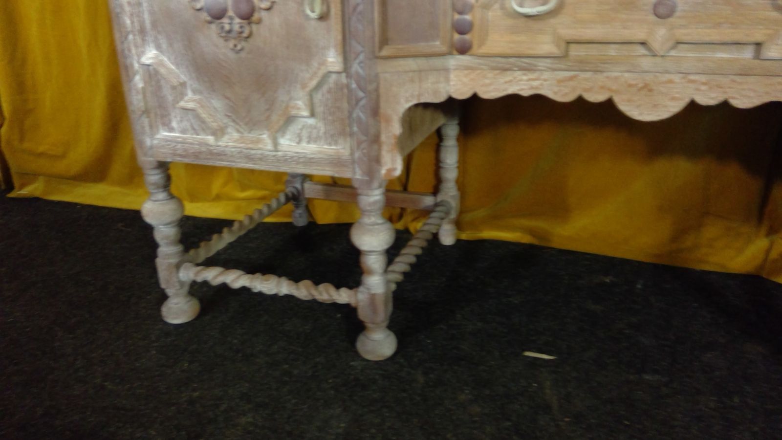 photo furniture A Large And Impressive Bleached Oak(cerused) Carolian Style Sideboard