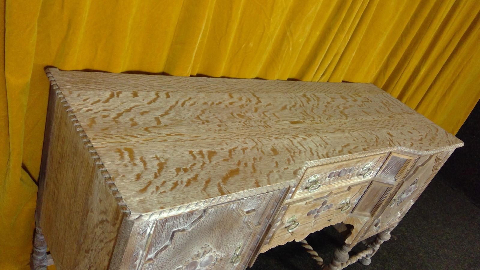 500.0 A Large And Impressive Bleached Oak(cerused) Carolian Style Sideboard photo