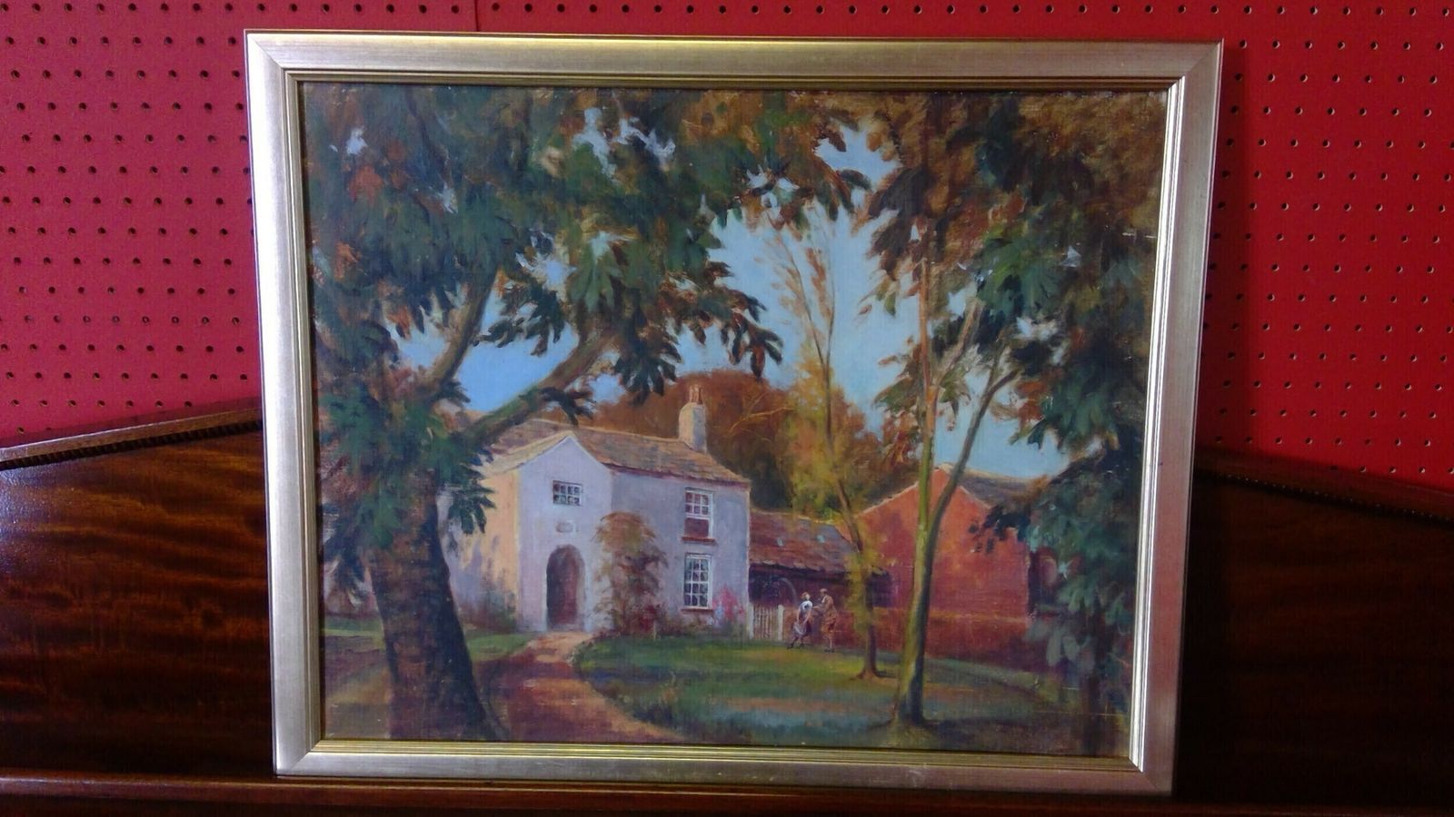 Lancashire,Poulton Le Fylde Interest,Oil Painting On Canvas Layed Down On Board.Titled The Farmhouse,Hardhorn
