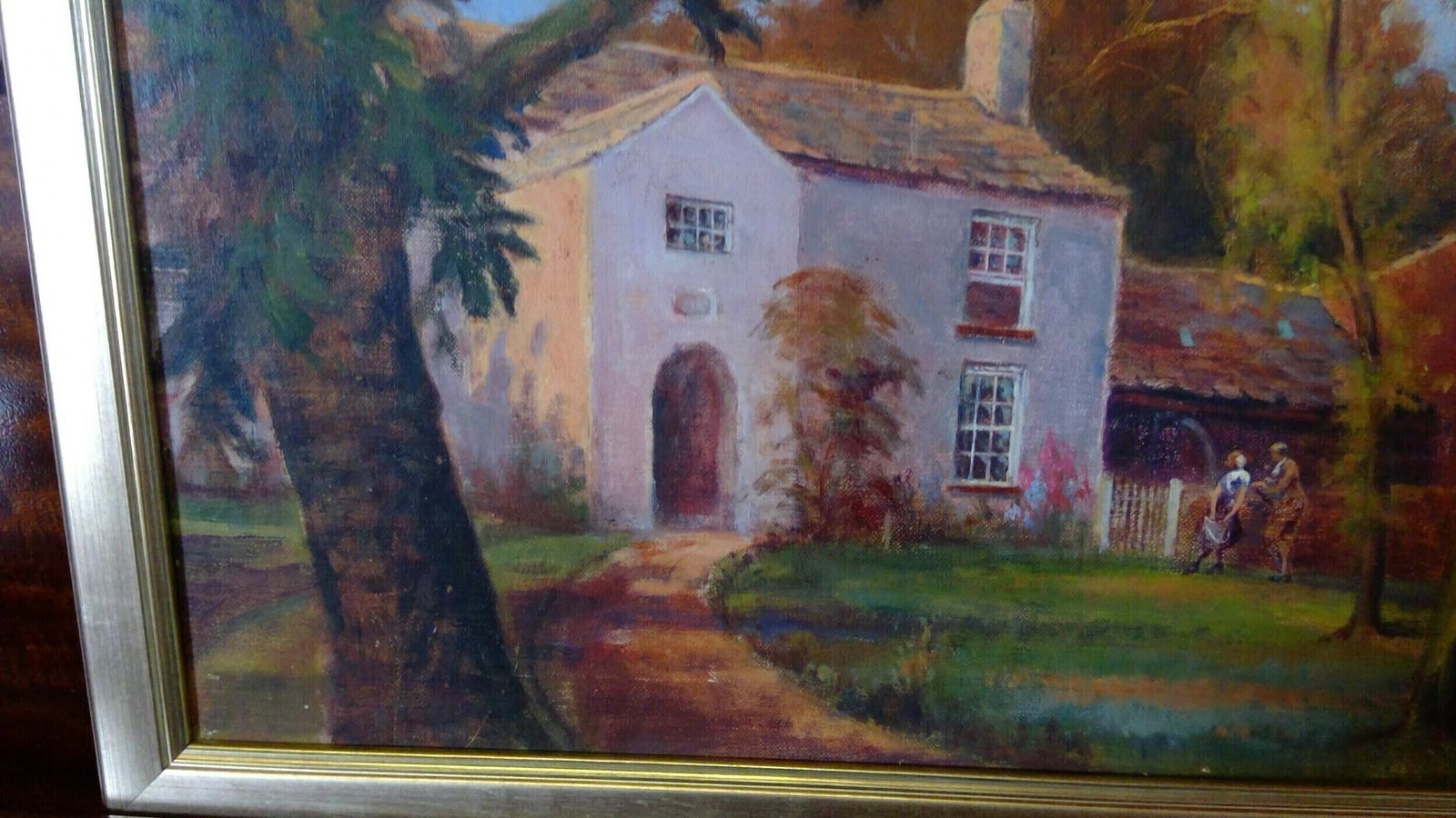 Lancashire,Poulton Le Fylde Interest,Oil Painting On Canvas Layed Down On Board.Titled The Farmhouse,Hardhorn photo furniture