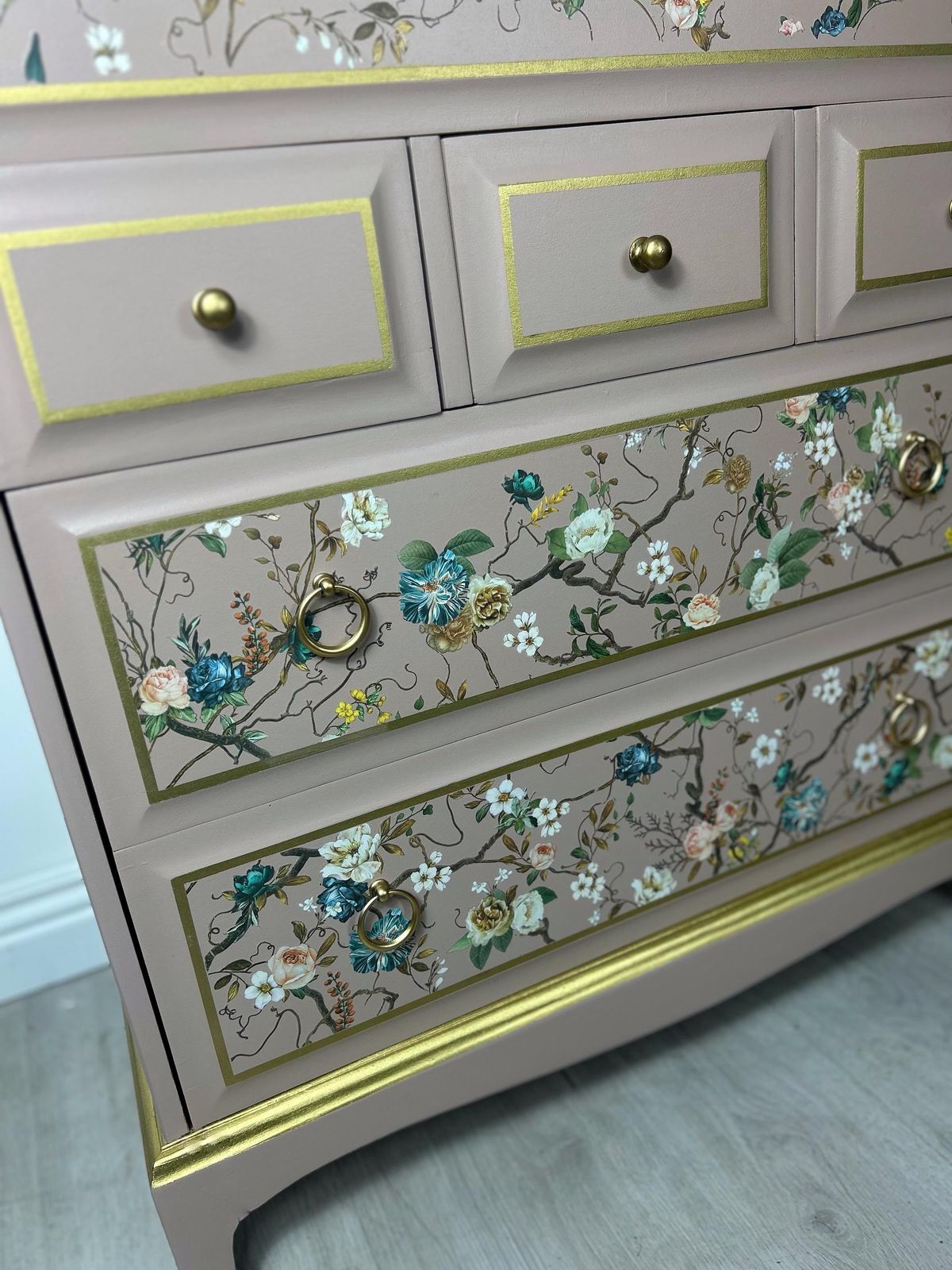 photo furniture Stag Pink Tallboy Chest Of Drawers