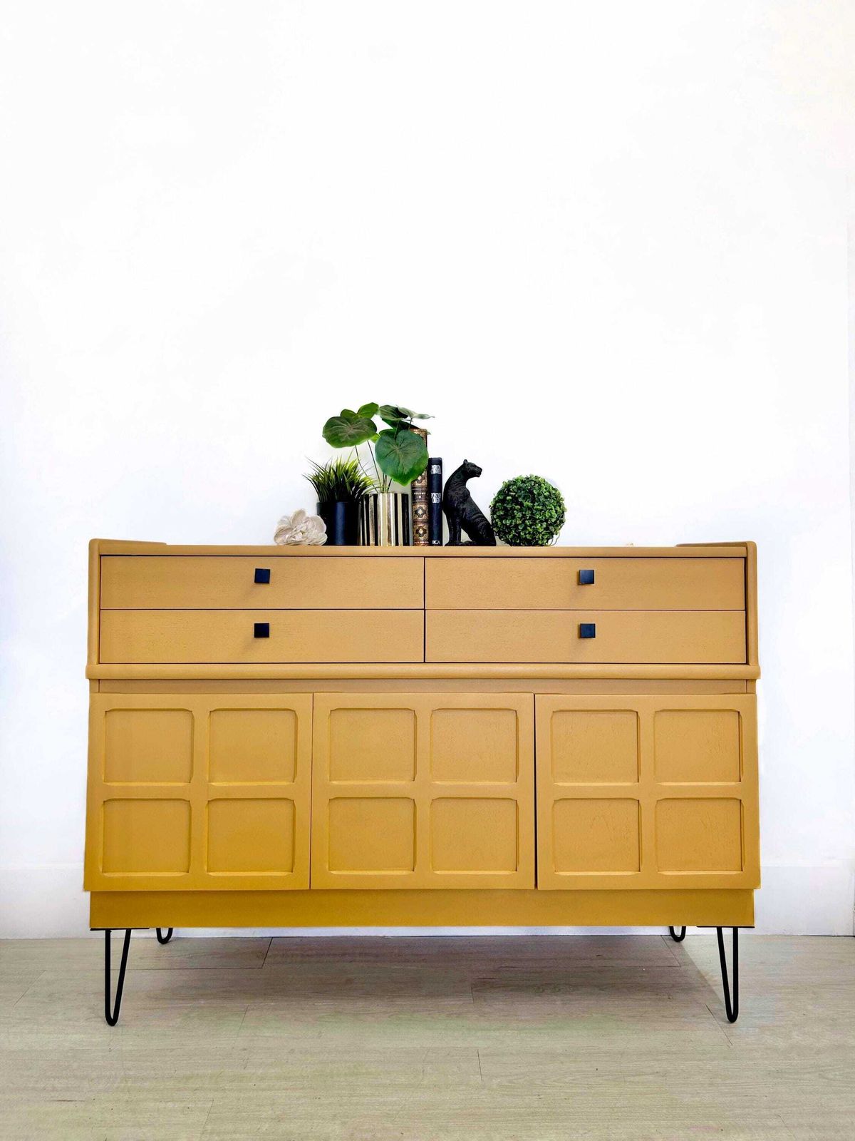 Large Nathan Yellow Mustard Sideboard