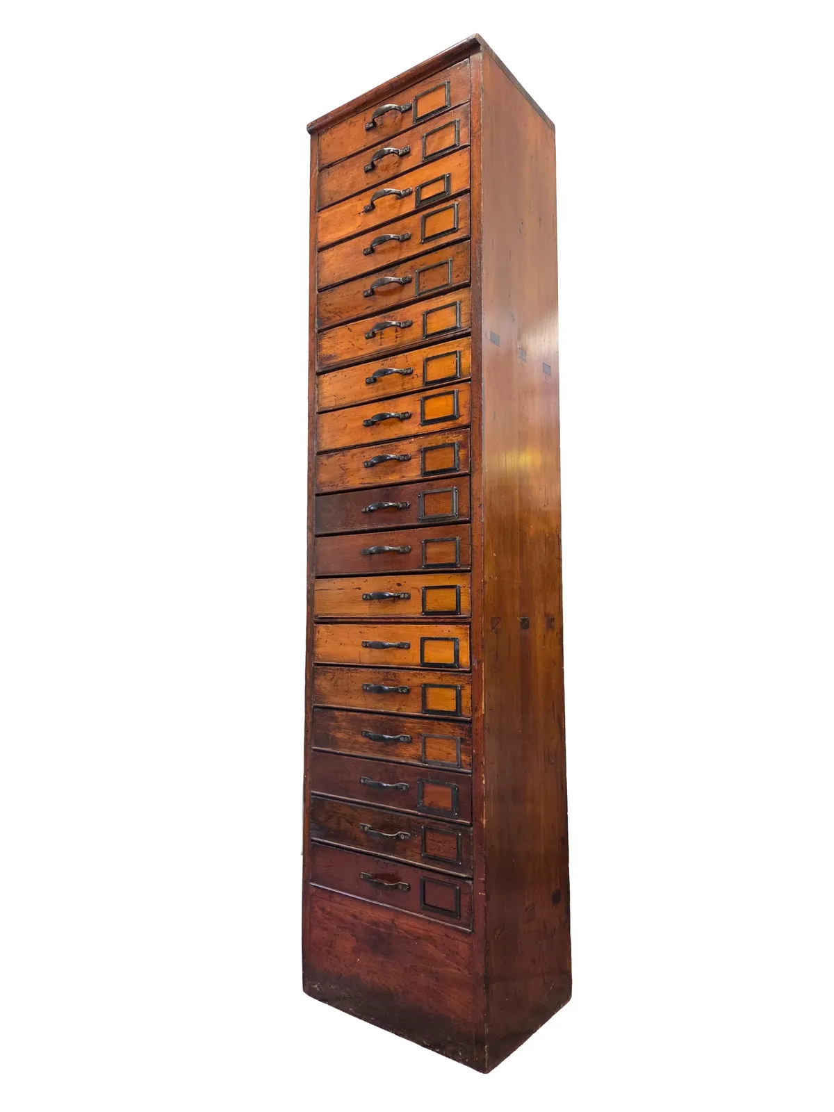 Early 20th Century Tall British Government Issue Mahogany Notary Drawer Cabinet   King George V   1932 photo for sale