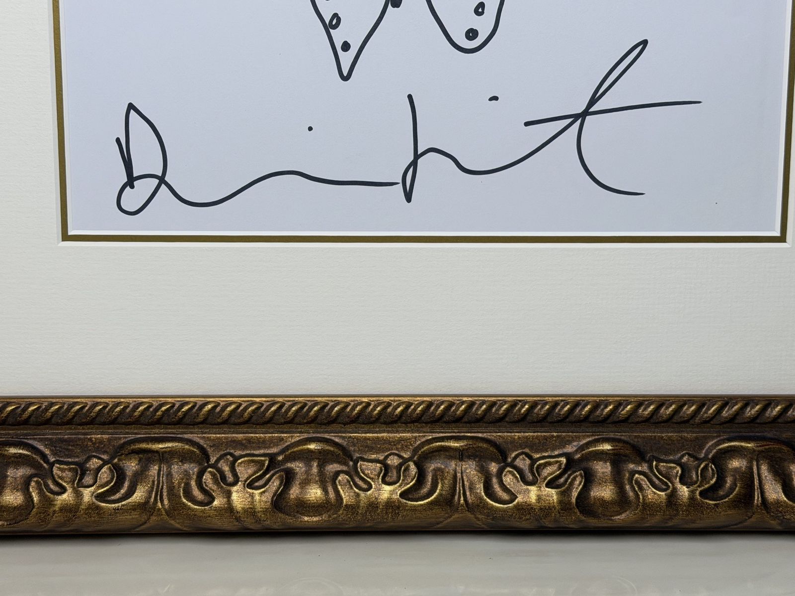 Damien Hirst Butterfly Drawing With Hearts – Signed Original Ink On Paper, Framed photo buy