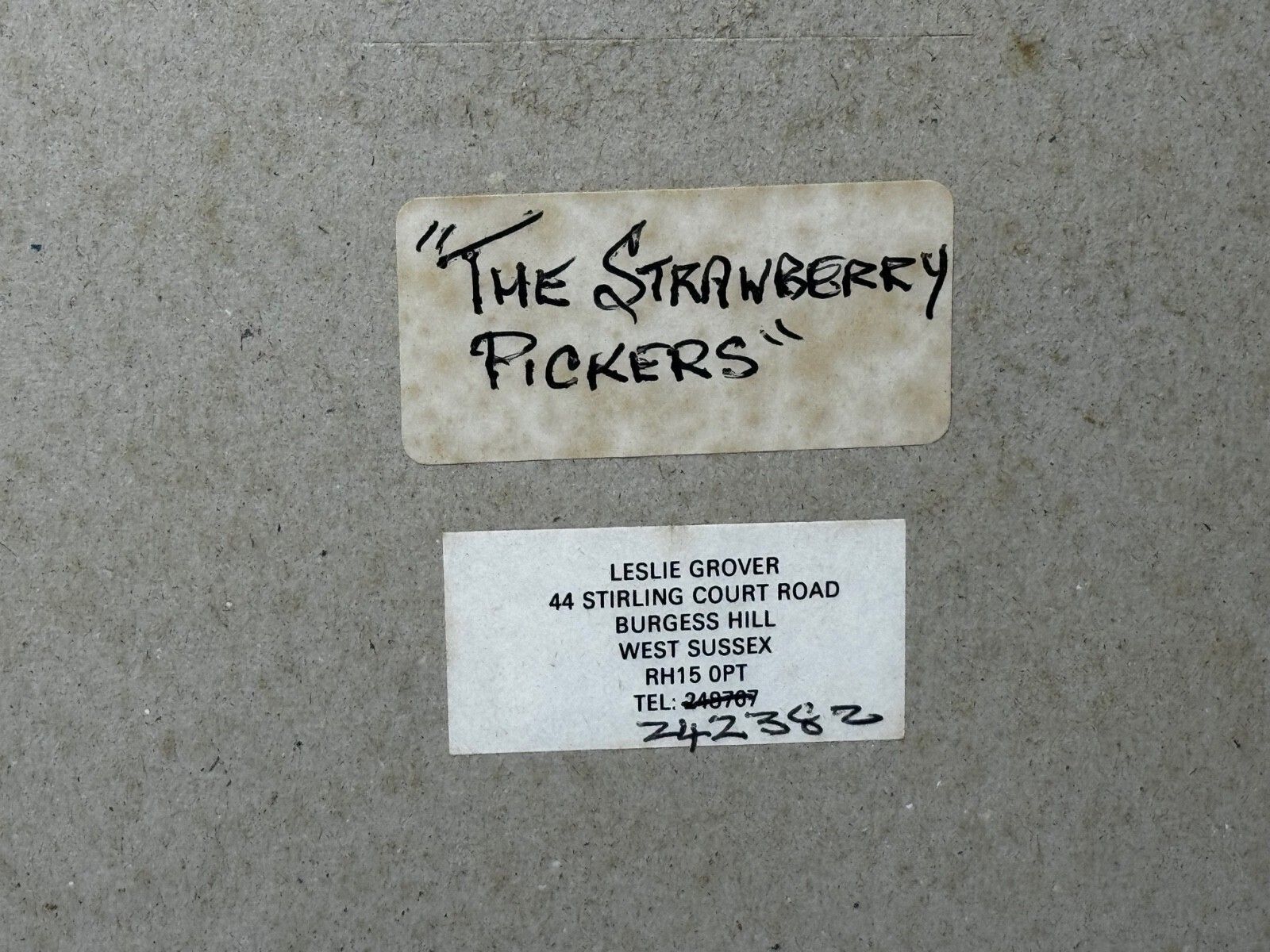 2000.0 Leslie Grover – The Strawberry Pickers | British Impressionist Oil Painting | South Downs Landscape photo