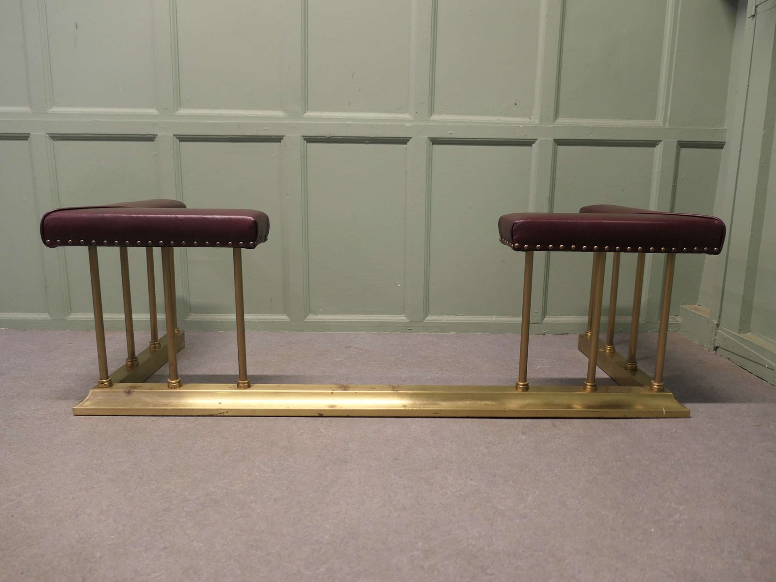 Art Deco Brass Club Fender, Fireside Bench This Is A Lovely Old Country House Piece