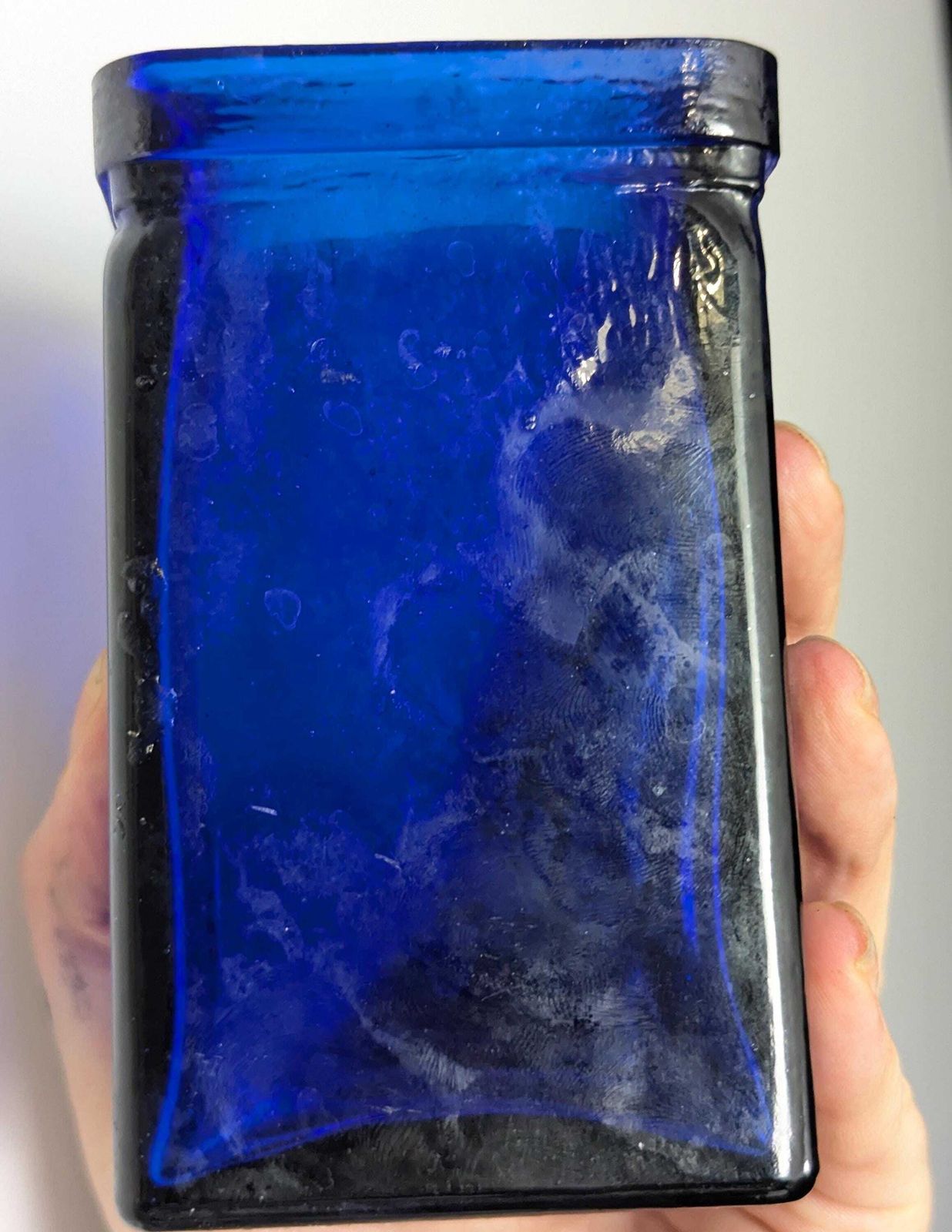 Pair Of Vintage Cobalt Blue Glass Vases photo 129.0