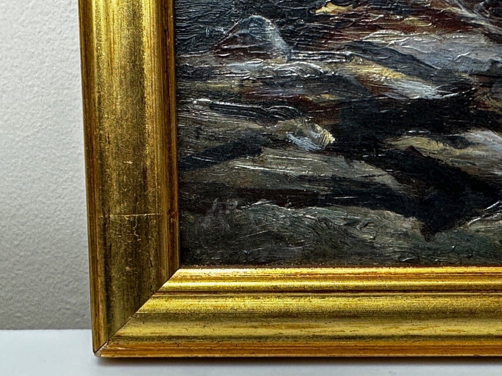 photo furniture Antique 19th Century Marine Seascape Oil Painting – Spanish Head, Isle Of Man – Arthur Cox – Framed Coastal Landscape