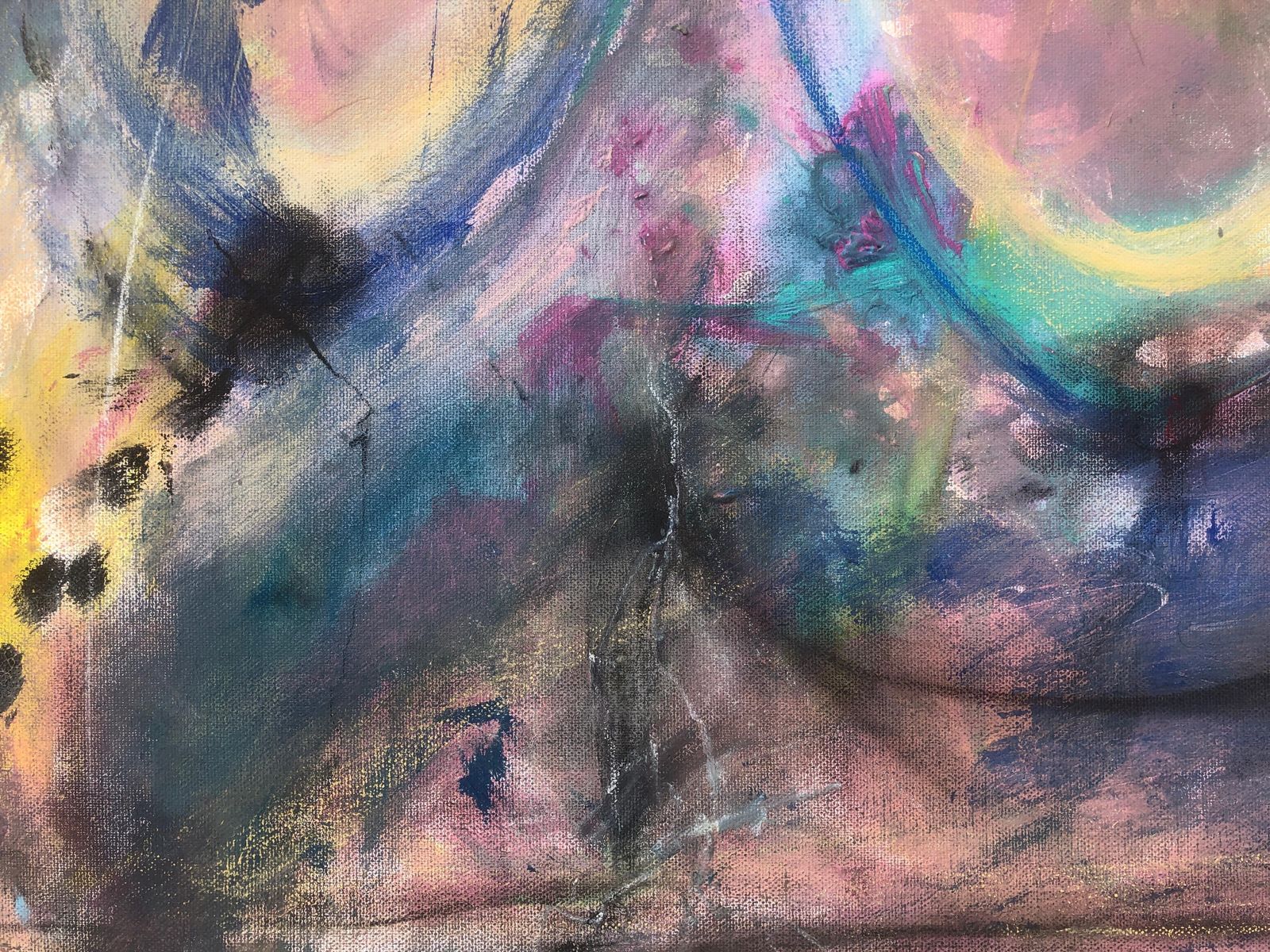Nerea Caos Abstract Expressionist Emotional Composition Spanish Contemporary Oil Painting 2023 photo buy