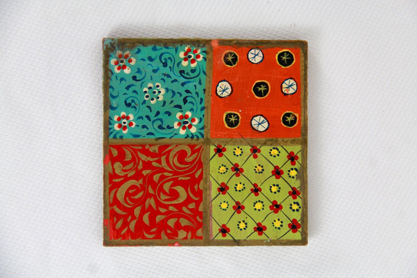 Sottosopra, Vibtage Hand Crafted Coasters, Set Of 4, Italy, 1980s photo buy