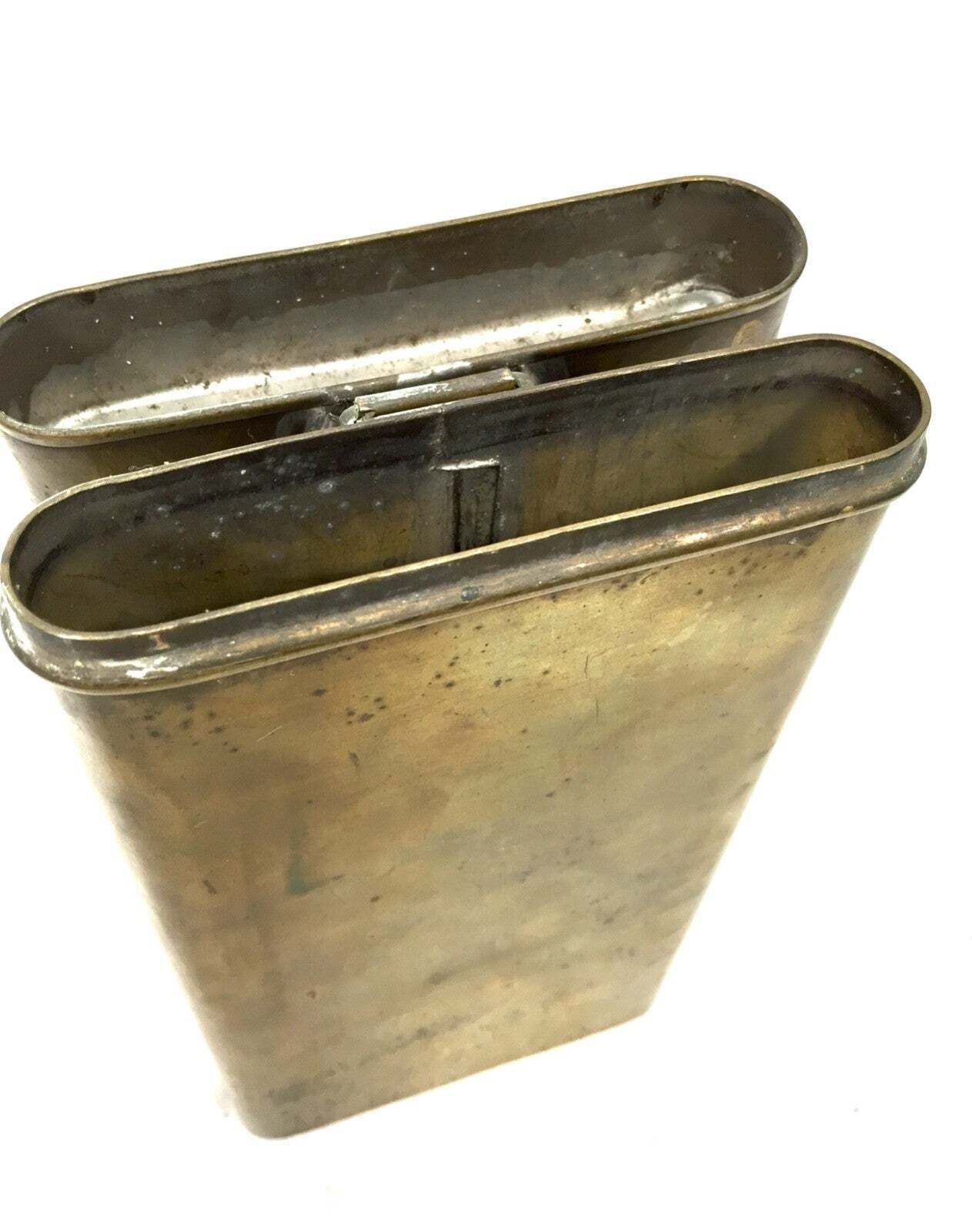 Antique Brass Metal Military Map Tin / Storage Holder Box / Early 20th Century photo 145.0