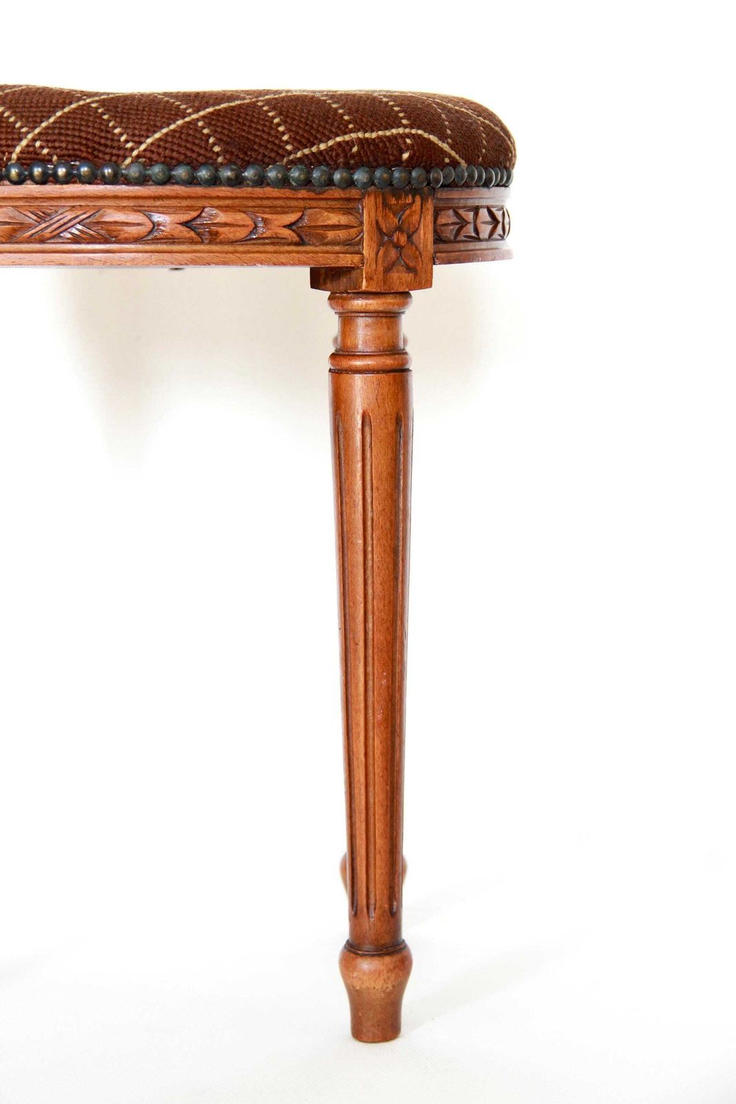 Luigina, Antique Louis XVI Style Foot Rest/ Stool, Italy, 1940s photo vintage