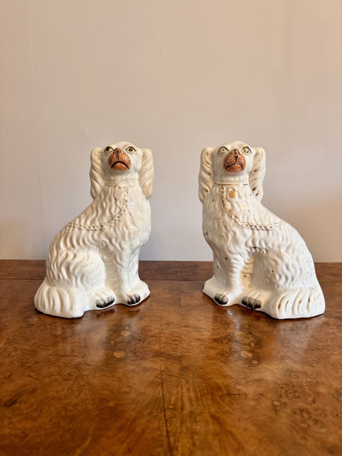 Wonderful Pair Of Victorian Staffordshire Dogs photo 365.0