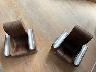 Ashtrays Pair Mid Century Art Deco photo for sale