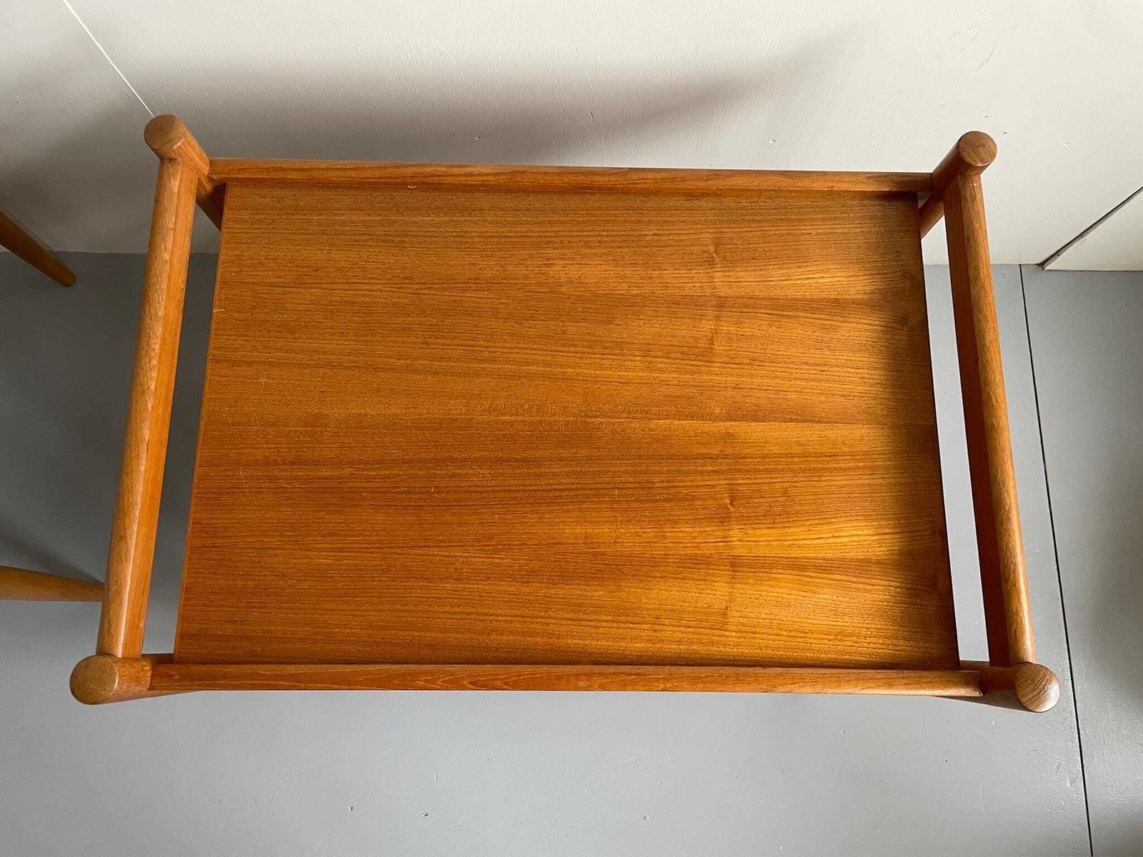 photo for sale Mid Century Modern Teak Hostess Bar Drinks Trolley With Two Shelves
