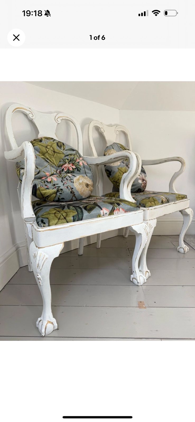 A Pair Of Chippendale Style  Chairs – Georgian Era Influence (1790s Style) photo for sale
