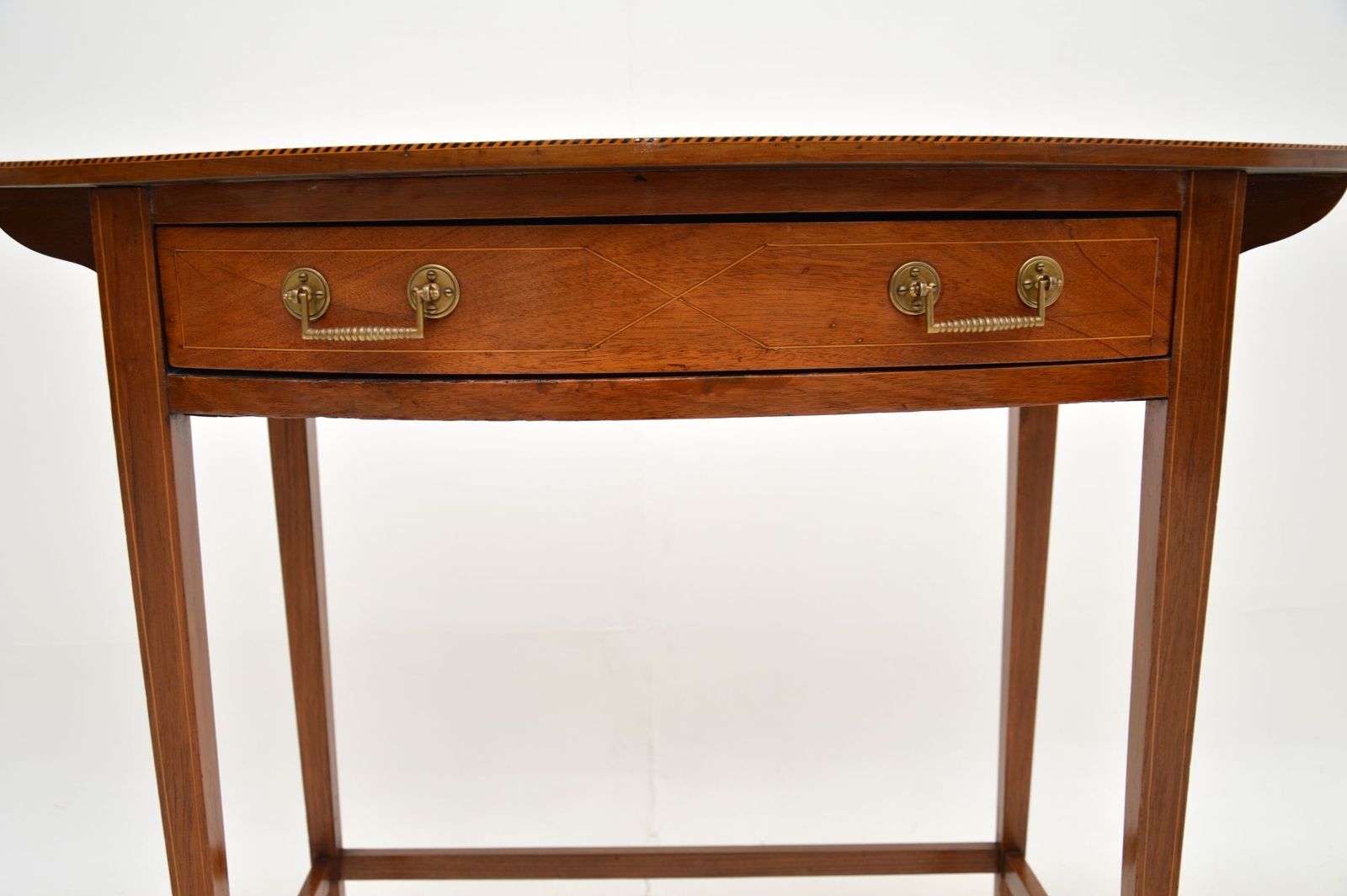 Antique Edwardian Inlaid Mahogany Writing Table photo 683.0