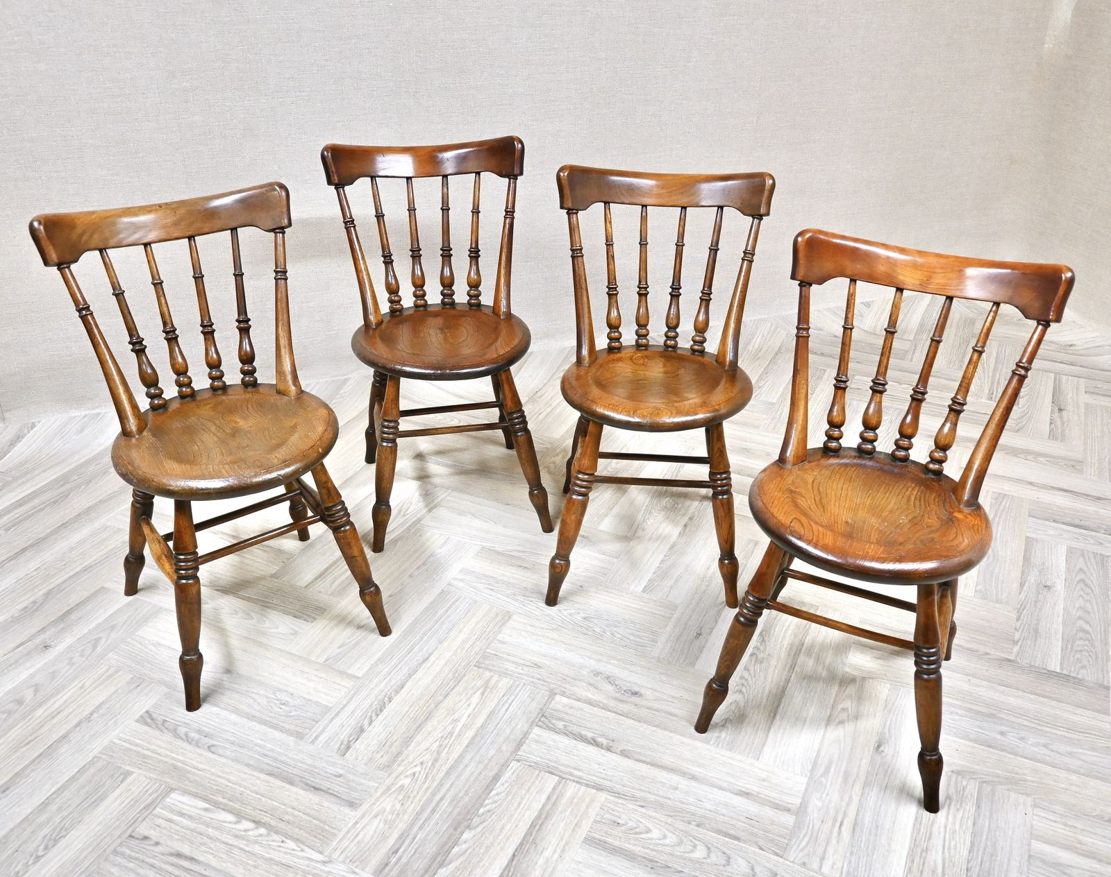 Set Of 4 Penny Seat Windsor Kitchen Dining Chairs