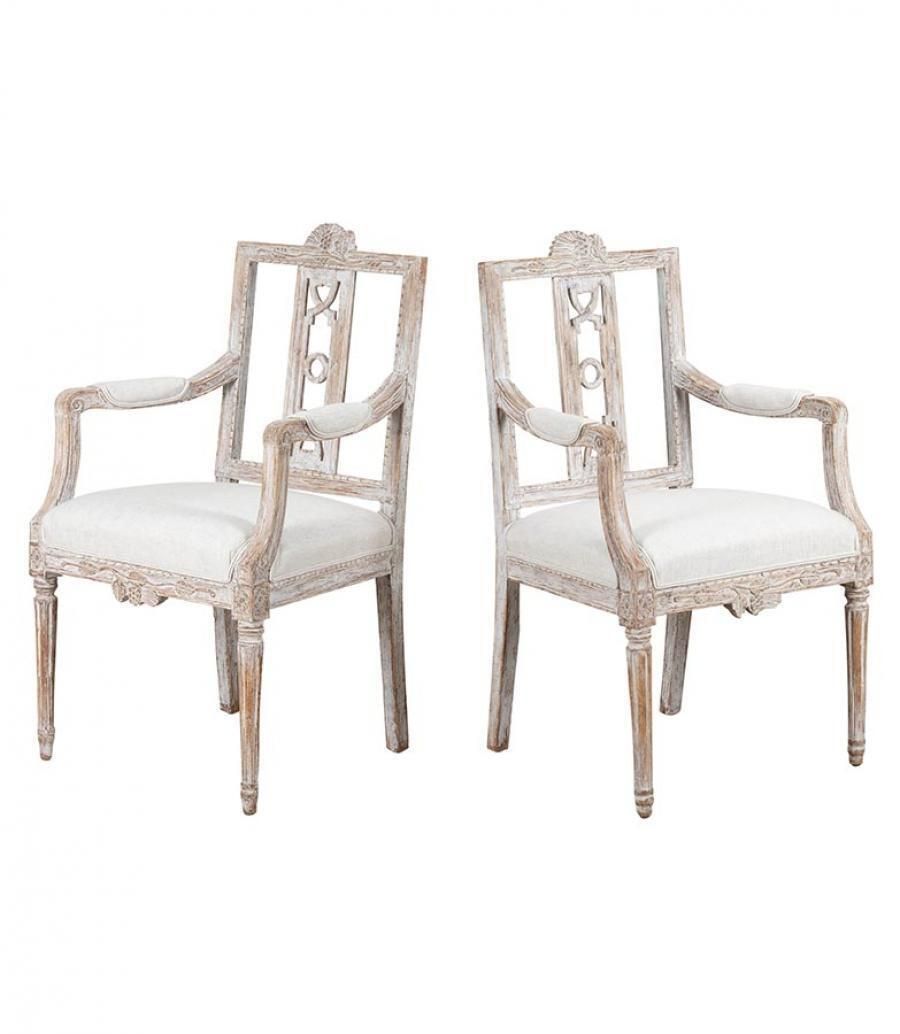Pair Of Late 18th Century Swedish Gustavian Lindome Chairs photo for sale