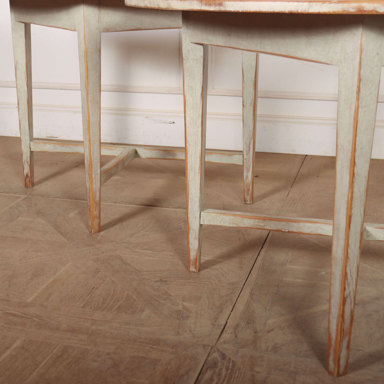 Pair Of Swedish Demi Lune Console Tables photo for sale