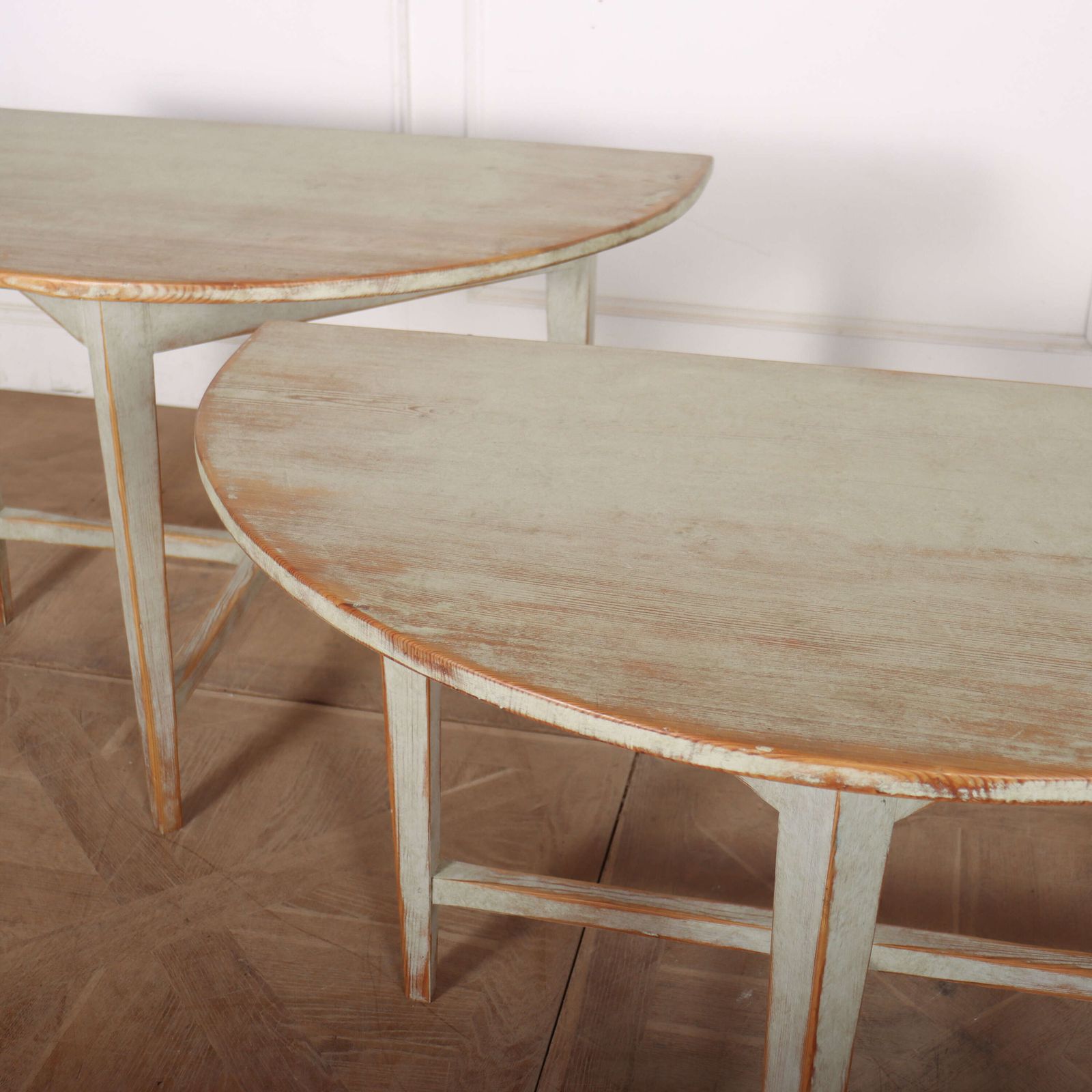 Pair Of Swedish Demi Lune Console Tables photo vinterior